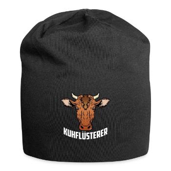 Kuhflüsterer Lustig Landwirtschaft - Jersey-Beanie - Schwarz - Vorne