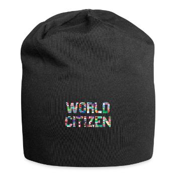 Citoyen du Monde (Drapeaux / Citoyens) avec drapeaux - Bonnet en jersey - noir - Devant