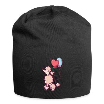 caniche - Bonnet en jersey - noir - Devant