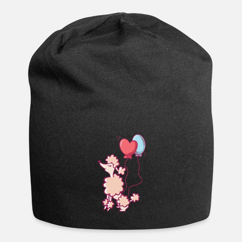 Pudel - Jersey-Beanie - Schwarz