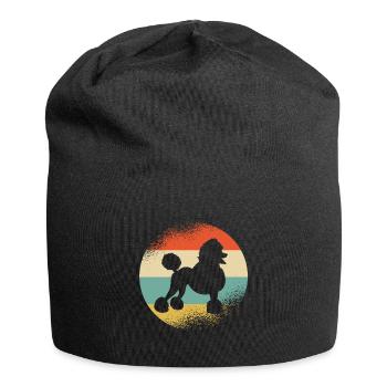 Race de chien Poodle - Bonnet en jersey - noir - Devant