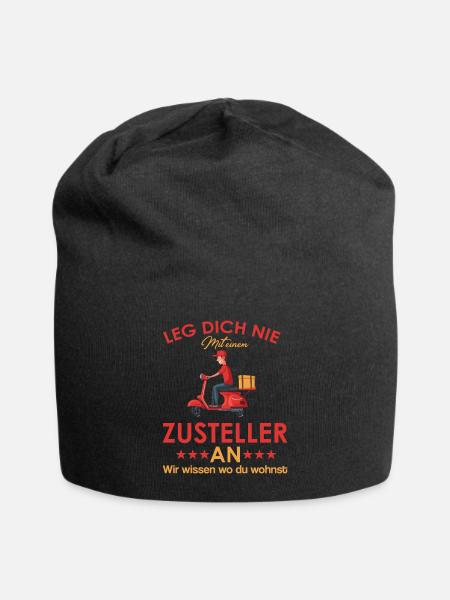 Zusteller shirt Lieferant shirt Zusteller Geschenk - Jersey-Beanie - Schwarz
