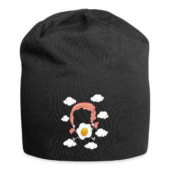 Luft Frühstück Himmel Eier Speck Spiegelei Früh Ei - Jersey-Beanie - Schwarz - Vorne