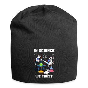 Science scientist mice chemistry physics - Jersey Beanie - black - Front