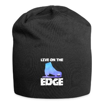 Eiskunstlauf Schlittschuh Eislauf Eiskunstläuferin - Jersey-Beanie - Schwarz - Vorne