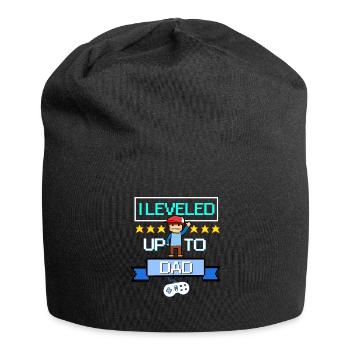 Level Up Daddy Daddy Retro Pixel Gamer Gaming Daddy - Jersey Beanie - black - Front