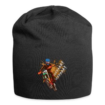 Motocross Dirt Bike Racing Biker Motorrad Brrraaap - Jersey-Beanie - Schwarz - Vorne