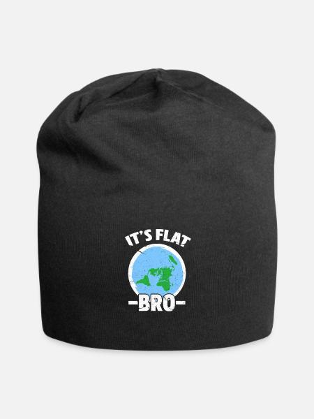 Cadeau de complot terre plate - Bonnet en jersey - noir