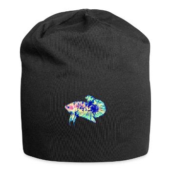 Siamesische Kampffische - Jersey-Beanie - Schwarz - Vorne