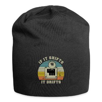 If it Shifts it Drifts Auto Schaltknauf Geschenk - Jersey-Beanie - Schwarz - Vorne