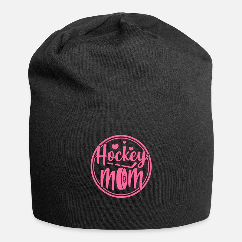 Eishockey Mutter Hockey Mom Muttertag Geschenk - Jersey-Beanie - Schwarz