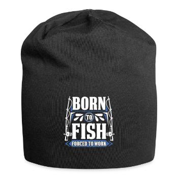 Born To Fish Drôle pêcher cadeau pêche - Bonnet en jersey - noir - Devant