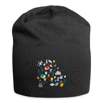 Electrician Hobby Sport Leisure Gift - Jersey Beanie - black - Front