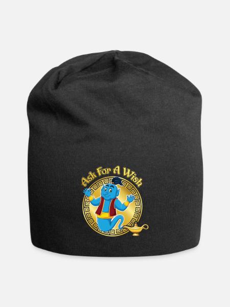 Frage den Flaschengeist nach einem Wunsch - Jersey Beanie - black