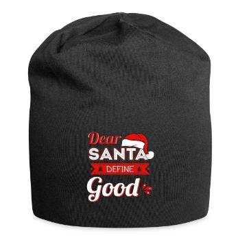 Dear Santa Define Good - Jersey Beanie - black - Front