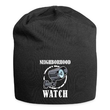 Montre de quartier cadeau de voisin drôle - Bonnet en jersey - noir - Devant