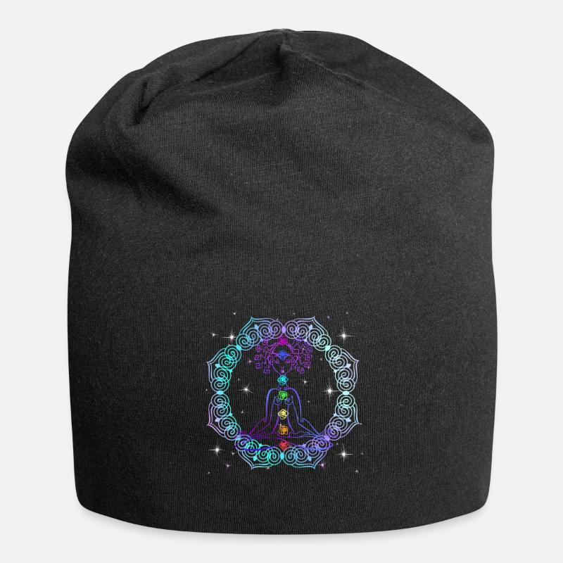 Reiki Master Spiritual Chakra healing gift - Jersey Beanie - black