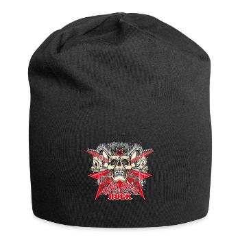 Heavy Metal Skull Horns Death Metal Gift - Jersey Beanie - black - Front