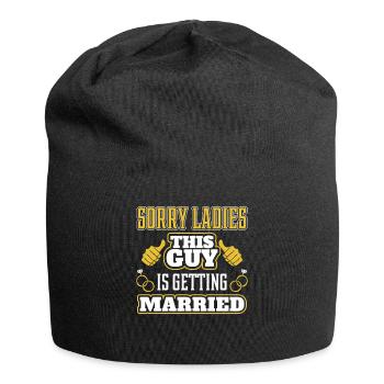 Spaß-Junggeselle-Party-Bräutigam Stag Do Gift Design Idea - Jersey-Beanie - Schwarz - Vorne