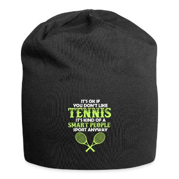 Tennis Tennispieler Tennisschläger Tennisplatz - Jersey-Beanie - Schwarz - Vorne