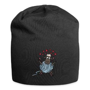 Couture & Couturière Tricot Crochet Motif Moutons - Bonnet en jersey - noir - Devant
