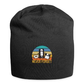 Never Forget Rétro cassette VHS disquette cadeau - Bonnet en jersey - noir - Devant