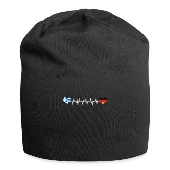 Germany greece flag - Jersey Beanie - black - Front