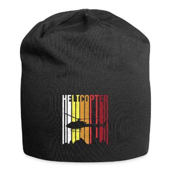 Vintage Helicopter - Jersey Beanie - black - Front