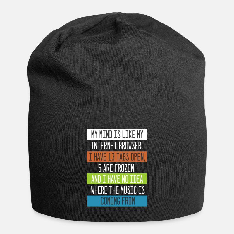 My Mind is like my internet Browser Computer Nerd - Jersey-Beanie - Schwarz