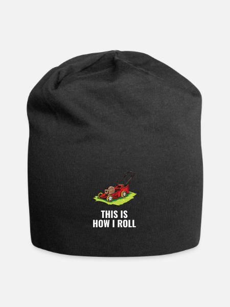 Rasenmäher Gärtner Mähen Rasenmähen - Jersey-Beanie - Schwarz