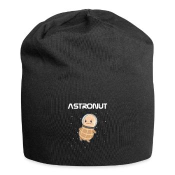 Astronaut peanut astronaut space - Jersey Beanie - black - Front