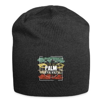 Palm Springs Kalifornien Ferien-Andenken - Jersey-Beanie - Anthrazit - Vorne