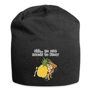 Funny Joke Pineapple Pizza Gift product Pizza - Jersey Beanie - black - Front