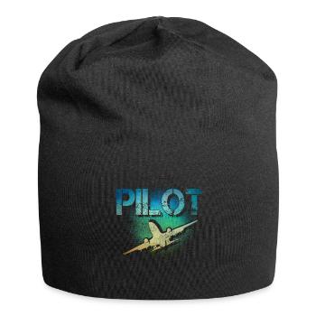 Pilot hobby sport leisure gift - Jersey Beanie - black - Front