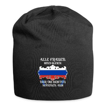 russische Frauen Russin Russkiy Babushka Pyccknn - Jersey-Beanie - Schwarz - Vorne