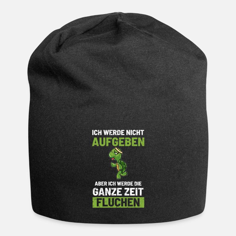 Ich werde nicht aufgeben - Jersey-Beanie - Schwarz