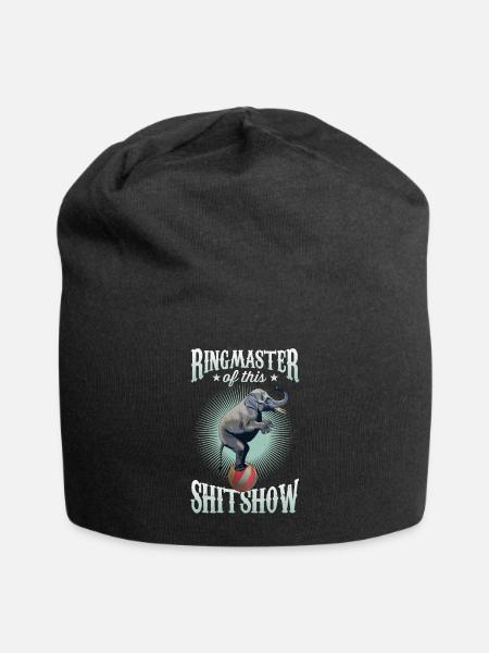 Ringmaster of the Shitshow Design for Chaos Manage - Jersey Beanie - black