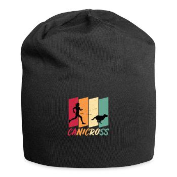 canicross dog sport train dog sport - Jersey Beanie - black - Front