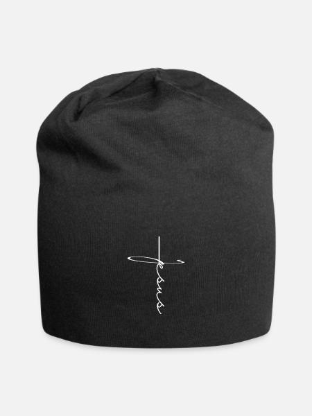 Christianity Gift - Jersey Beanie - black