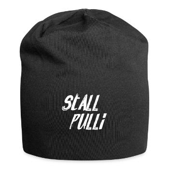 Stall Pulli Pferde Reitsport Pferdesport Geschenk - Jersey-Beanie - Schwarz - Vorne