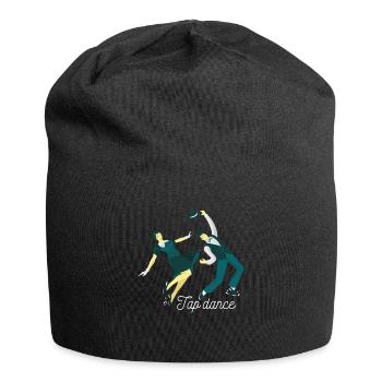 Couple tap dancing dancer tap dancing gift - Jersey Beanie - black - Front