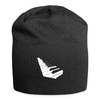 Piano - Jersey-Beanie - Schwarz - Vorne
