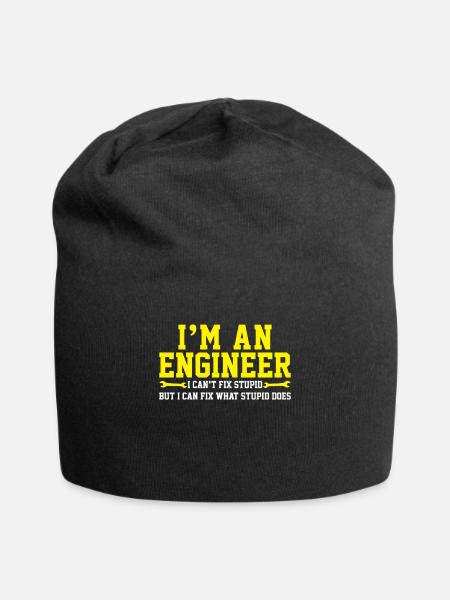 Engineer engineering - Jersey Beanie - black