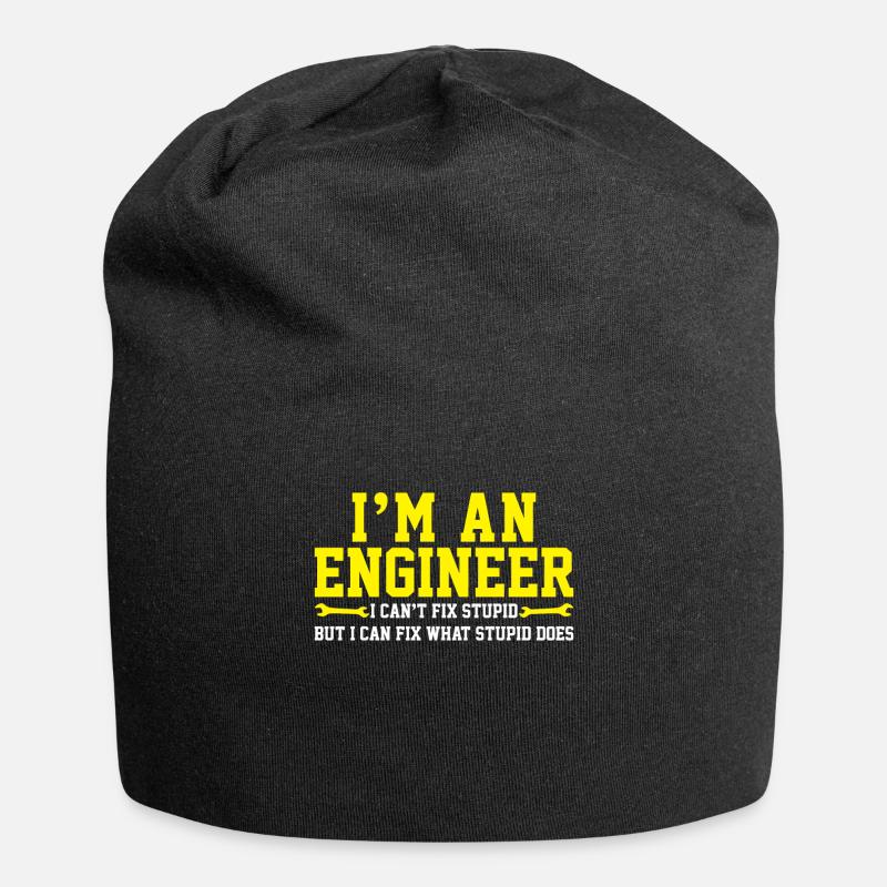 Engineer engineering - Jersey Beanie - black