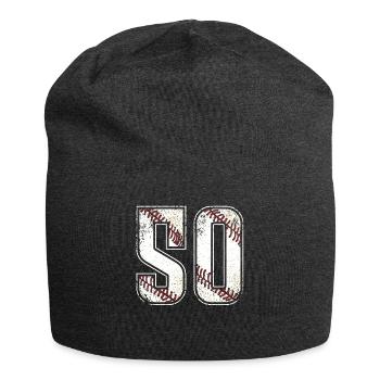 #50 maillot de baseball numéro 50 Vintage - Bonnet en jersey - charbon - Devant