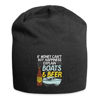 Boat beer ship captain boat owner gift - Jersey Beanie - black - Front