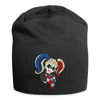 DC Super Hero Girls Harley Quinn Typografie - Jersey-Beanie - Schwarz - Vorne