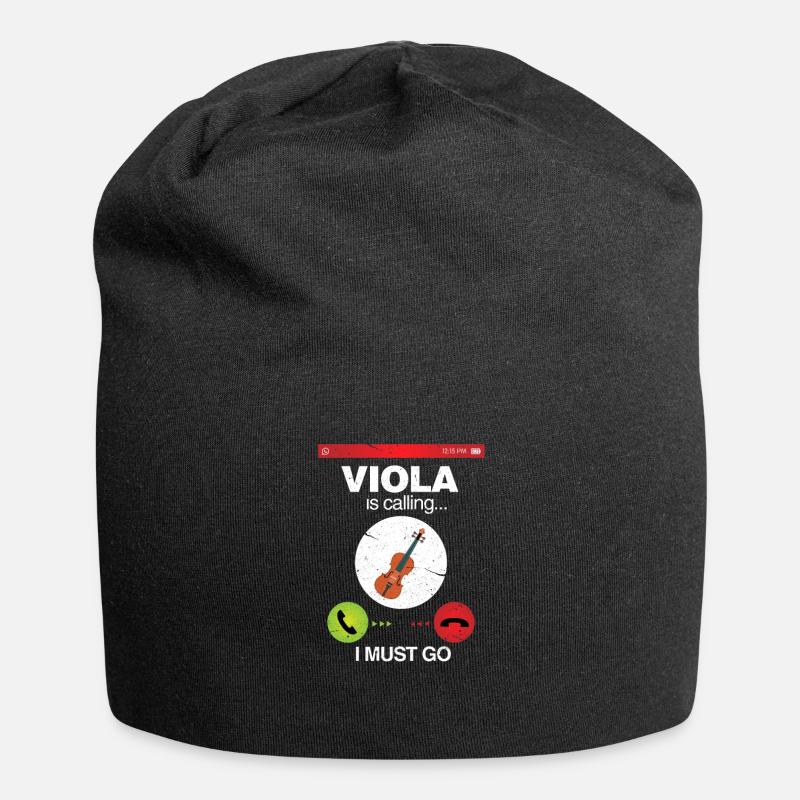 Viola - Jersey-Beanie - Schwarz