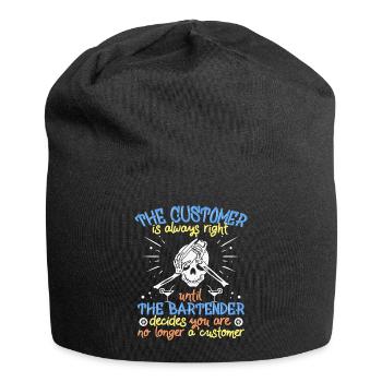 Kellner Kellnerin Barmann Barfrau Barkeeper Shirt - Jersey-Beanie - Schwarz - Vorne
