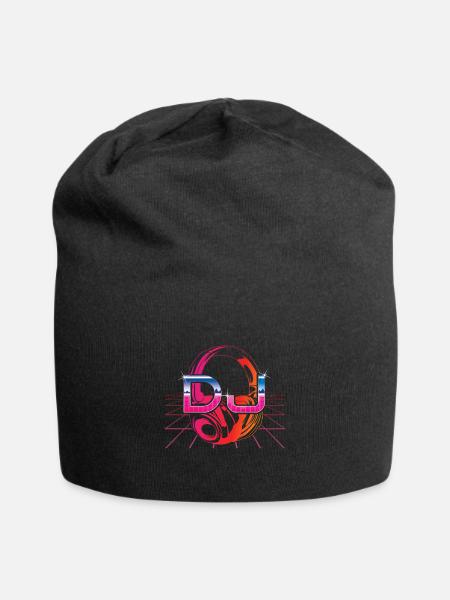 DJ - Jersey-Beanie - Schwarz